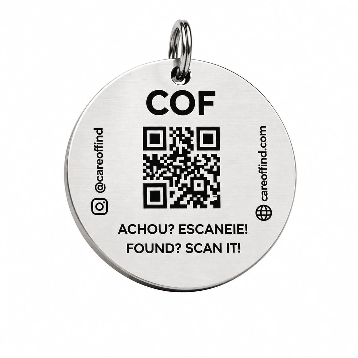 Tag Redonda COF - Alumínio Natural — image 1 of 2